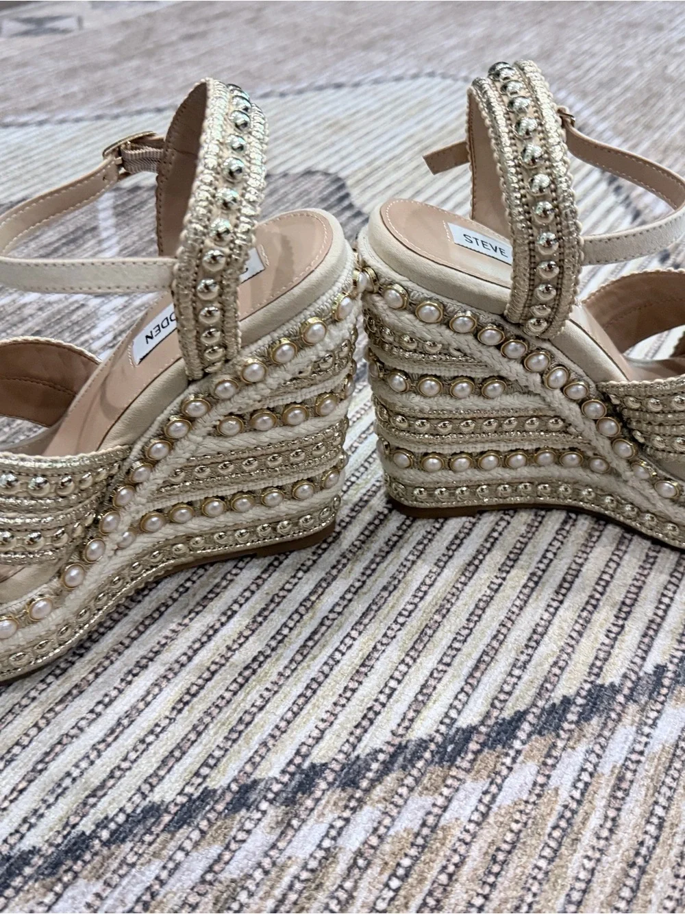 Steve Madden Juniper beaded Platform wedges